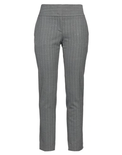 Shop Vdp Collection Woman Pants Grey Size 10 Polyester, Virgin Wool, Elastane