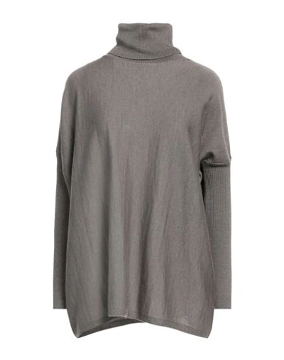 Shop Shirtaporter Woman Turtleneck Dove Grey Size 8 Merino Wool