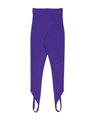 Shop Attico The  Woman Leggings Purple Size 8 Viscose, Polyamide, Elastane