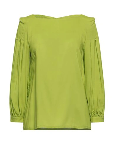 Siste's Woman Top Lime Green Size S Viscose In Green