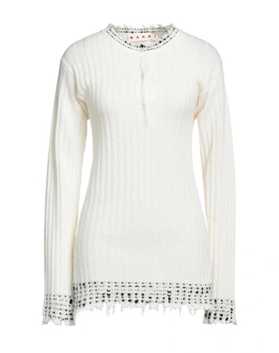Shop Marni Woman Sweater White Size 6 Wool