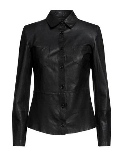 Shop Sword 6.6.44 Woman Shirt Black Size 6 Soft Leather