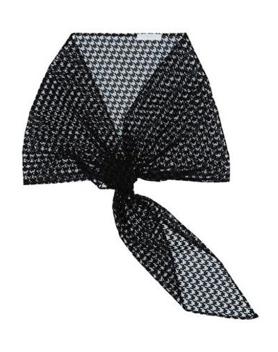 Shop Chiara Boni La Petite Robe Woman Scarf Black Size - Polyamide, Elastane