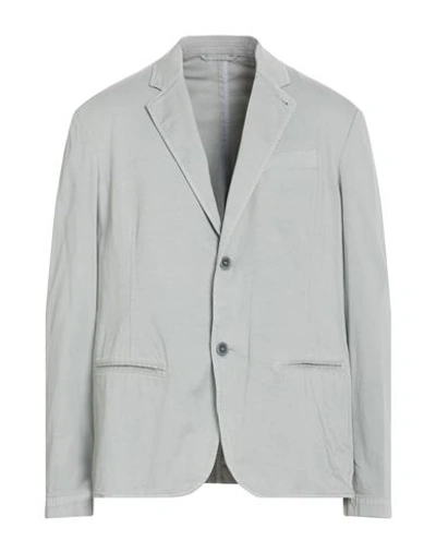Shop A.testoni A. Testoni Man Blazer Light Grey Size 46 Cotton, Elastane
