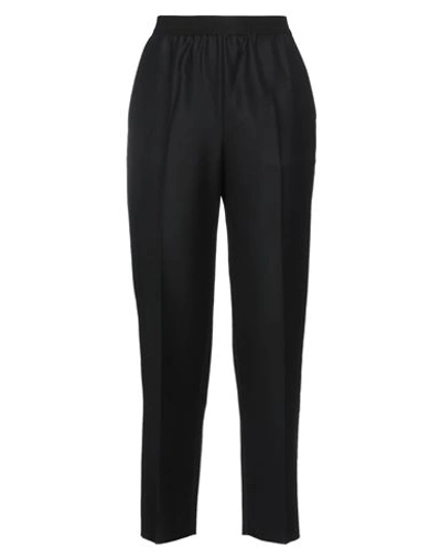 Agnona Woman Pants Black Size 8 Wool, Mohair Wool In Black