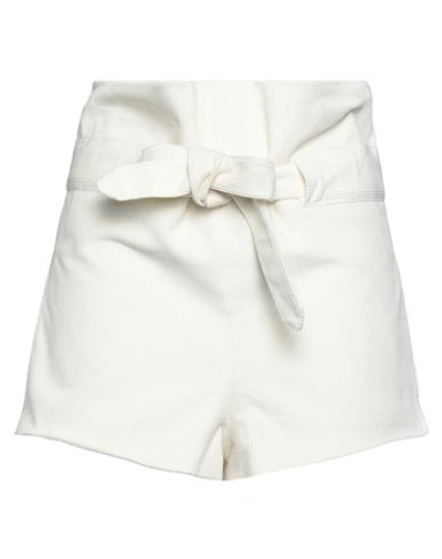 Shop Wandering Woman Shorts & Bermuda Shorts Off White Size 6 Cotton