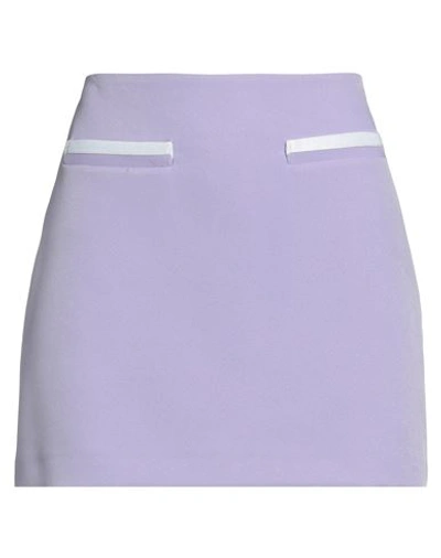 Shop Vicolo Woman Mini Skirt Light Purple Size L Acetate, Viscose