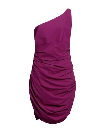 Shop Chiara Boni La Petite Robe Woman Mini Dress Garnet Size 16 Polyamide, Elastane In Red