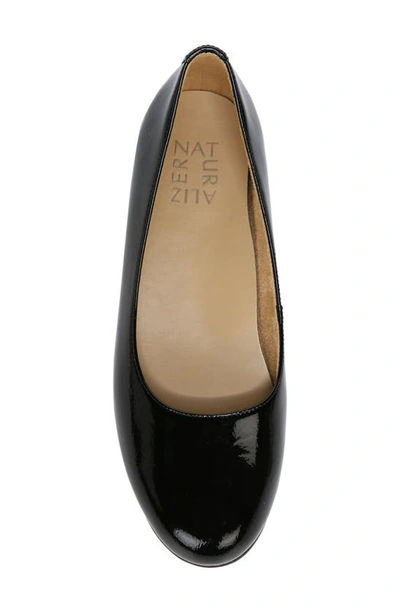 Naturalizer Women's Maxwell Round Toe Ballet Flats In Black Patent Leather