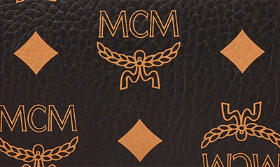 Shop Mcm Small Aren Visetos Coated Canvas Crossbody Bag In Black