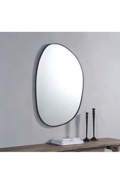 Shop Renwil Bozeman Oblong Mirror In Matte Black