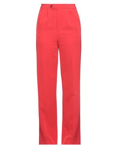 Alessandro Enriquez Woman Pants Tomato Red Size 6 Polyester, Elastane In Tomato Red