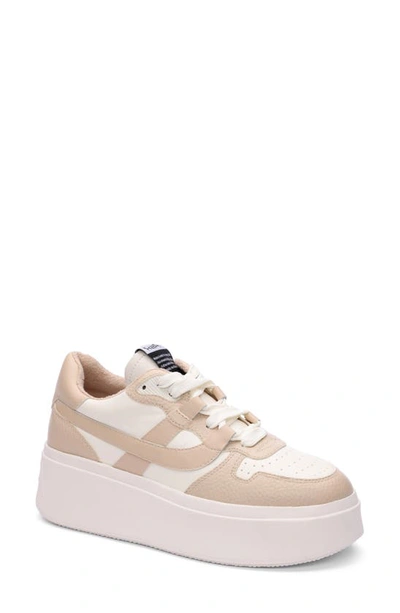 Shop Ash Match Platform Sneaker In White Beige