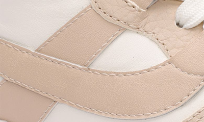 Ash Match Platform Sneaker In White Beige
