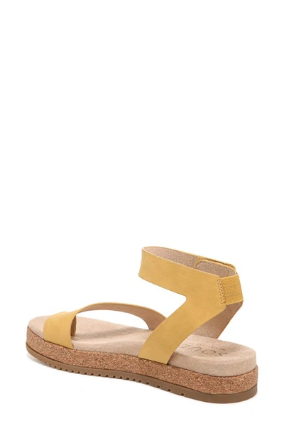 Shop Soul Naturalizer Divina Ankle Strap Sandal In Yellow Synthetic Nubuck