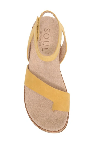 Shop Soul Naturalizer Divina Ankle Strap Sandal In Yellow Synthetic Nubuck