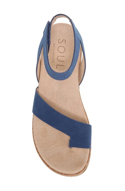 Shop Soul Naturalizer Divina Ankle Strap Sandal In Blue Synthetic Nubuck