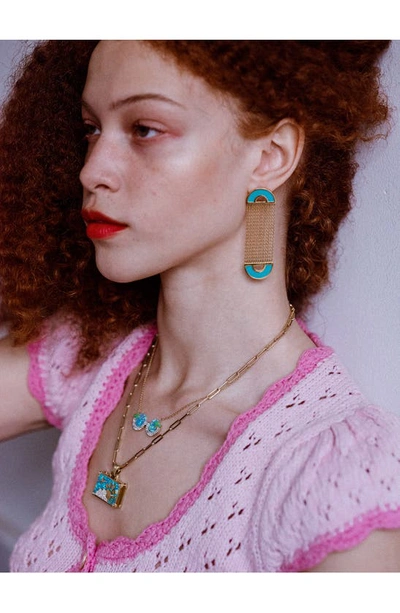 Nevernot Grab 'n' Go Ready 2 Smile Drop Earrings In Blue Blue