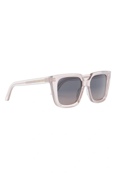 Shop Dior 'midnight S1i 53mm Square Sunglasses In Matte Pink / Blue