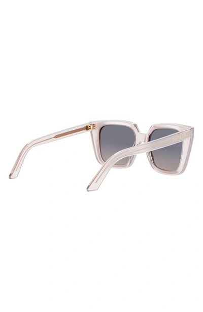 Shop Dior 'midnight S1i 53mm Square Sunglasses In Matte Pink / Blue