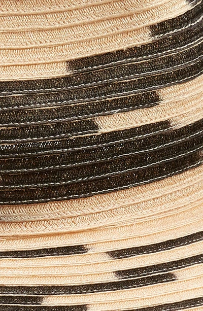 Shop Esenshel Wide Brim Woven Fedora In Black/ Natural Dip Dye