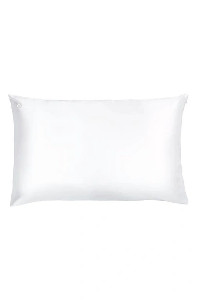Blissy Mulberry Silk Pillowcase In Pure White