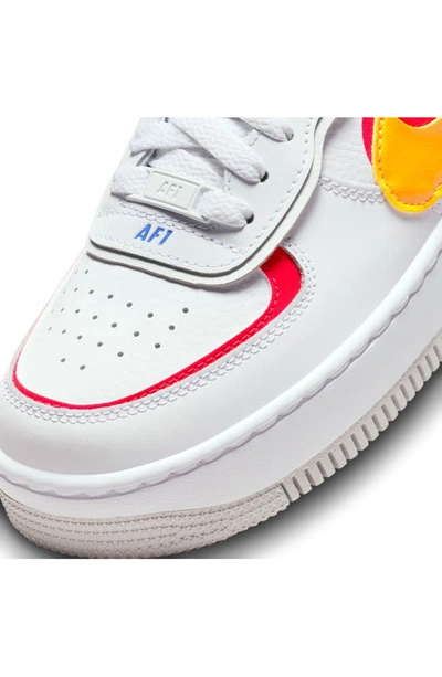 Shop Nike Air Force 1 Shadow Sneaker In White/ Sundial/ Red/ Photon