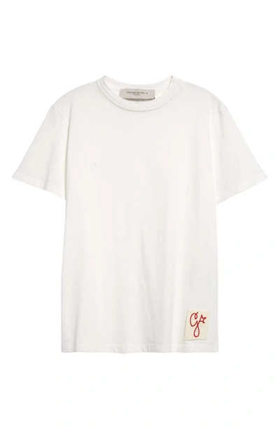 Shop Golden Goose Logo Patch T-shirt In Vintage White