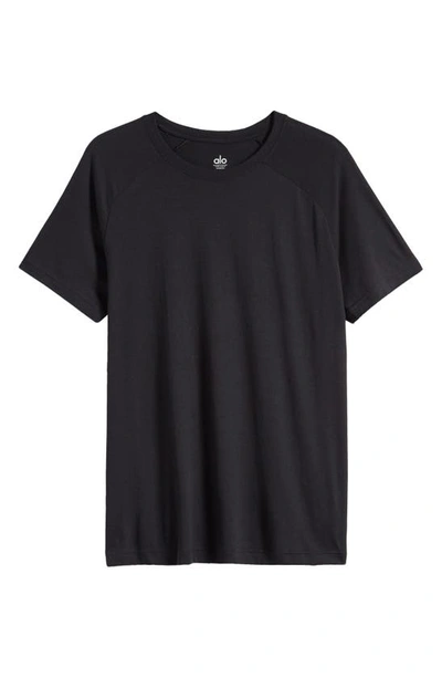 Shop Alo Yoga The Triumph Crewneck T-shirt In Black