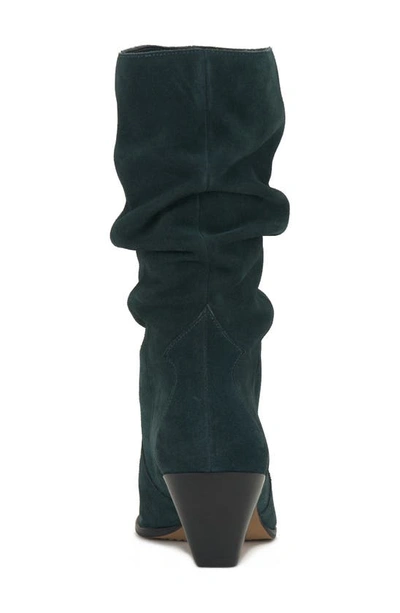 Shop Vince Camuto Sensenny Slouch Pointed Toe Boot In Evergreen