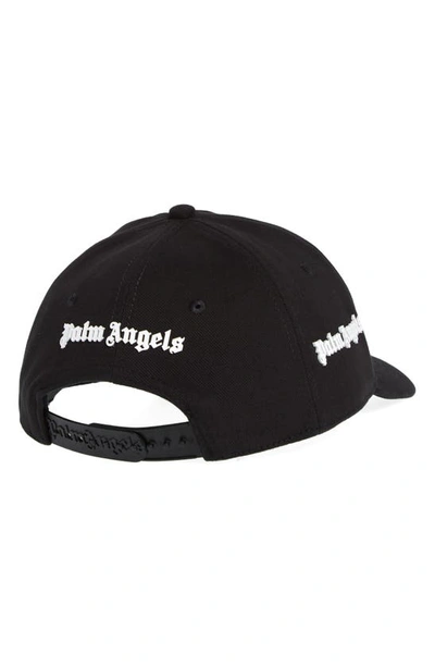 Shop Palm Angels Silicone Logo Baseball Cap In Black White