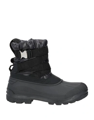 Shop Moncler Man Ankle Boots Black Size 10 Textile Fibers