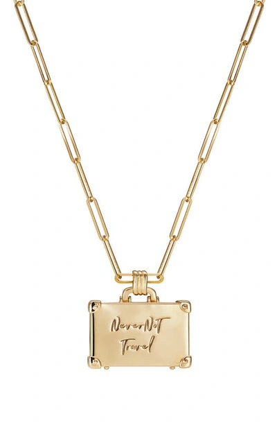 Shop Nevernot Diamond Weekend Trip Pendant Necklace In Gold