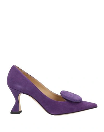 Shop Prosperine Woman Pumps Purple Size 7.5 Soft Leather