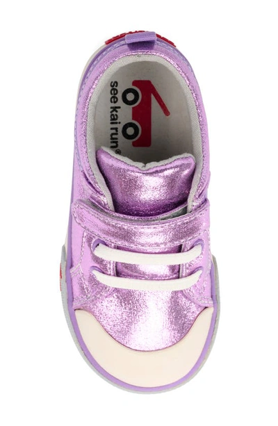 Shop See Kai Run Kristin Embroidered Sneaker In Purple Shimmer