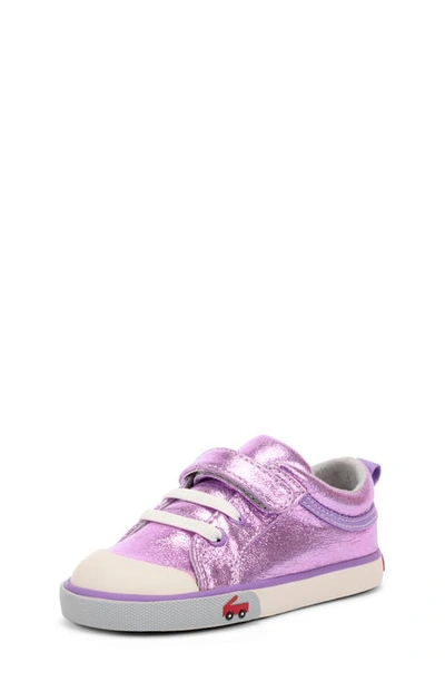 Shop See Kai Run Kristin Embroidered Sneaker In Purple Shimmer