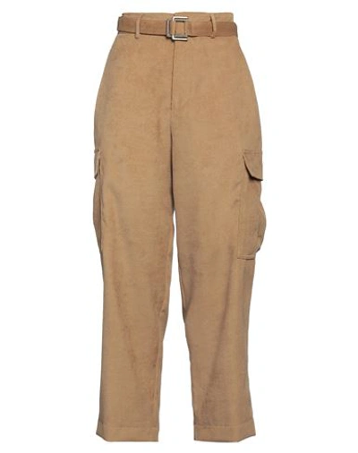 Shop Berwich Woman Pants Camel Size 6 Polyester, Polyamide, Elastane In Beige