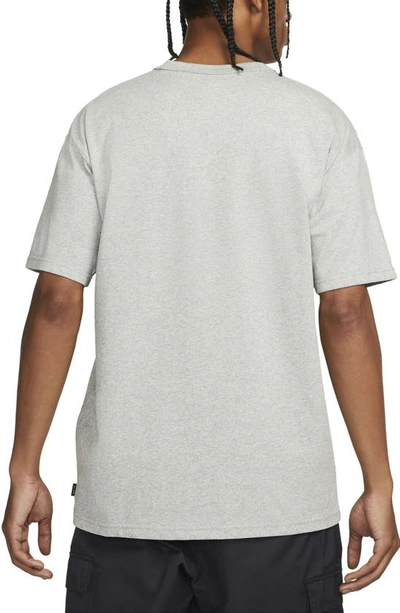 Shop Nike Premium Essential Cotton T-shirt In Dark Grey Heather
