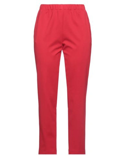 Suoli Woman Pants Red Size 8 Viscose, Polyamide, Elastane In Red