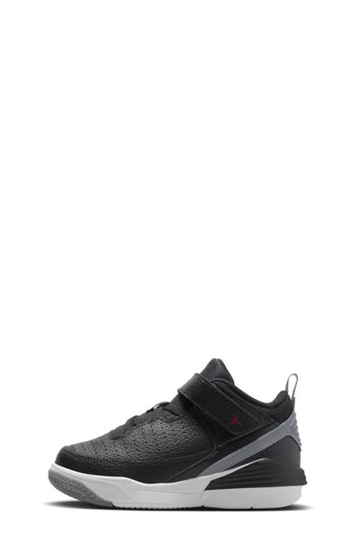 Nike Jordan Little Kids' Jordan Max Aura 5 Stretch Lace Basketball Shoes In Black/ Red/ White/ Grey