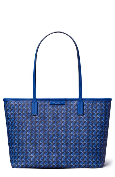 Shop Tory Burch Small Ever-ready Zip Tote In Mediterranean Blue