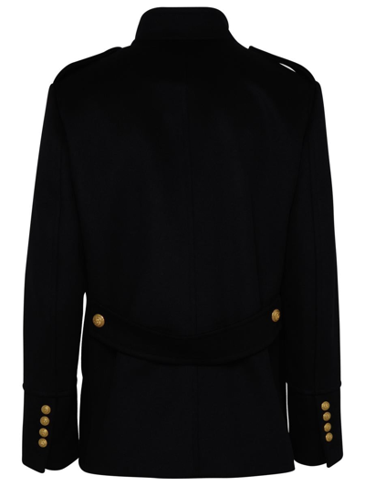 Shop Balmain Black Virgin Wool Jacket