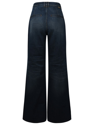 Shop Balmain Blue Cotton Jeans