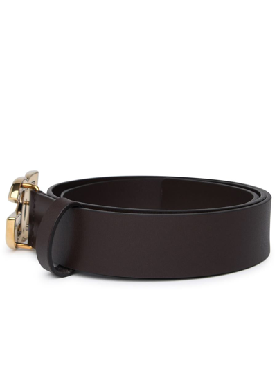 Shop Dolce & Gabbana Brown Leather Belt