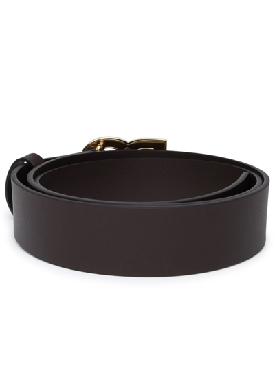 Shop Dolce & Gabbana Brown Leather Belt