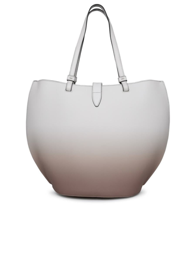 Shop Furla Two-color Leather Bag In White