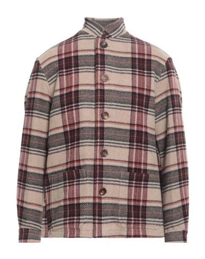 Shop Doppiaa Man Overcoat & Trench Coat Beige Size 42 Wool, Polyester, Polyamide