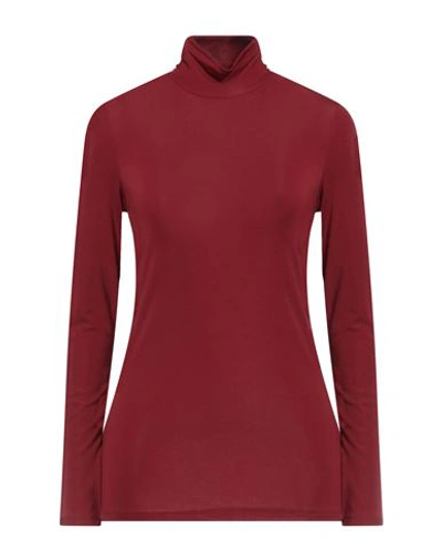 Shop Momoní Woman T-shirt Burgundy Size S Tencel, Elastane In Red
