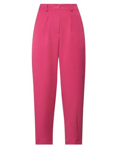 Shop Le Streghe Woman Pants Fuchsia Size Xs Polyester, Viscose, Elastane In Pink