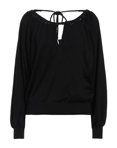 Shop Alberta Ferretti Woman Sweater Black Size 8 Cotton